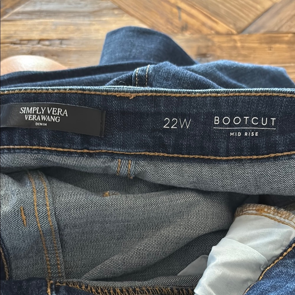 Simply Vera Vera Wang Bootcut Blue Jeans-22W